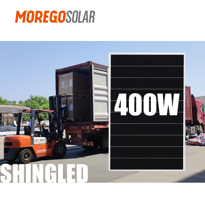 Moregosolar Photovoltaic Panels Shingle Solar Panel 158.75mm 400W