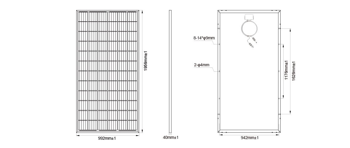335w-340w mono solar panel size