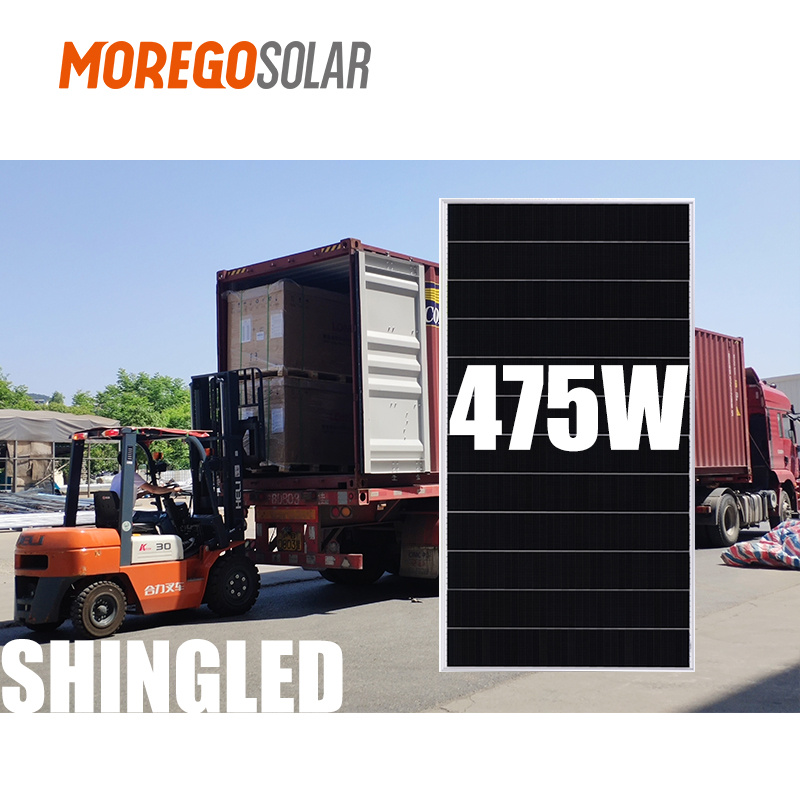 Moregosolar Photovoltaic Panels Shingle Solar Panel 158.75mm 475W
