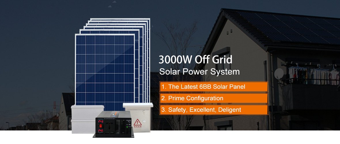 off grid solar panel power system 3000w